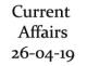 Current Affairs 26th April 2019 