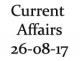 Current Affairs 26th August 2017