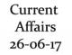 Current Affairs 26th June 2017