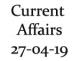 Current Affairs 27th April 2019