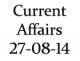 Current Affairs 27th August 2014
