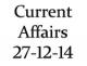 Current Affairs 27th December 2014