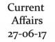 Current Affairs 27th June 2017