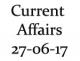 Current Affairs 27th June 2017
