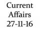 Current Affairs 27th November 2016