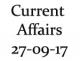 Current Affairs 27th September 2017
