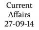 Current Affairs 27th September 2014