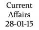 Current Affairs 28th January 2015