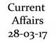 Current Affairs 28th March 2017