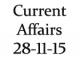 Current Affairs 28th November 2015