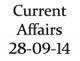 Current Affairs 28th September 2014