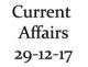 Current Affairs 29th December 2017