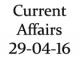Current Affairs 29th April 2016