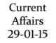 Current Affairs 29th January 2015