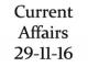 Current Affairs 29th November 2016