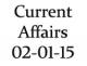 Current Affairs 2nd January 2015
