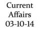 Current Affairs 3rd October 2014
