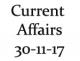 Current Affairs 30th November 2017