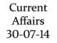 Current Affairs 30th July 2014