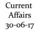 Current Affairs 30th June 2017