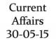 Current Affairs 30th May 2015