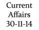 Current Affairs 30th November 2014