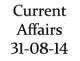 Current Affairs 31st August 2014