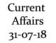 Current Affairs 31st July 2018