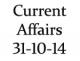 Current Affairs 31st October 2014