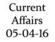 Current Affairs 5th April 2016