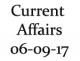 Current Affairs 6th September 2017