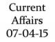 Current Affairs 7th April 2015