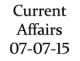 Current Affairs 7th July 2015