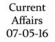 Current Affairs 7th May 2016