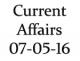 Current Affairs 7th May 2016