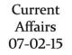 Current Affairs 7th February 2015