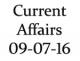 Current Affairs 9th July 2016