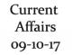 Current Affairs 9th October 2017