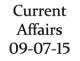 Current Affairs 9th July 2015