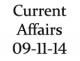Current Affairs 9th November 2014