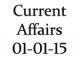 Current Affairs 1st January 2015 