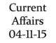 Current Affairs 4th November 2015