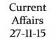 Current Affairs 27th November 2015