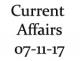 Current Affairs 7th November 2017