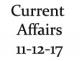 Current Affairs 11th December 2017