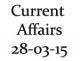 Current Affairs 28th March 2015