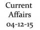 Current Affairs 4th December 2015 