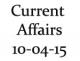 Current Affairs 10th April 2015