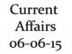 Current Affairs 6th June 2015