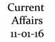 Current Affairs 11th January 2016